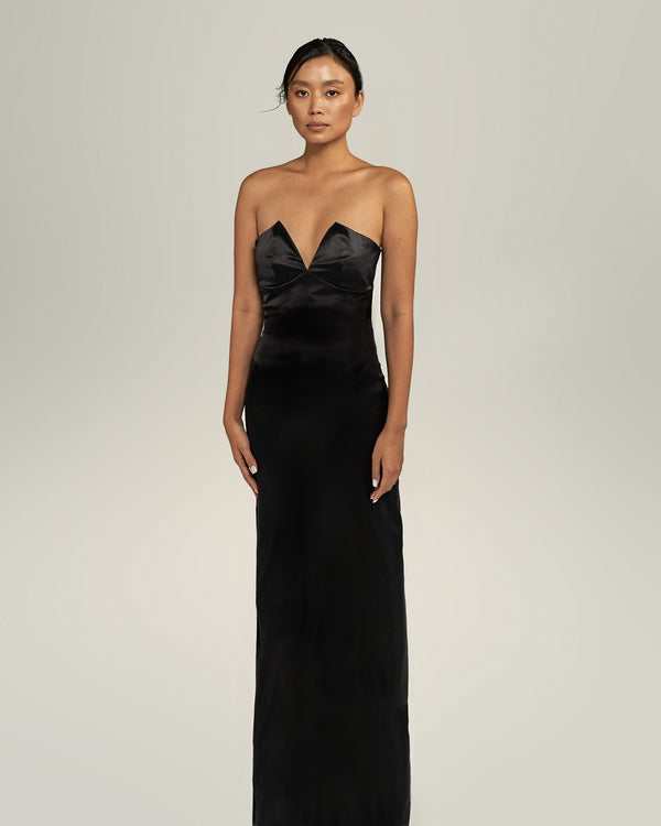 SOPHIE SILK-SATIN GOWN DRESS